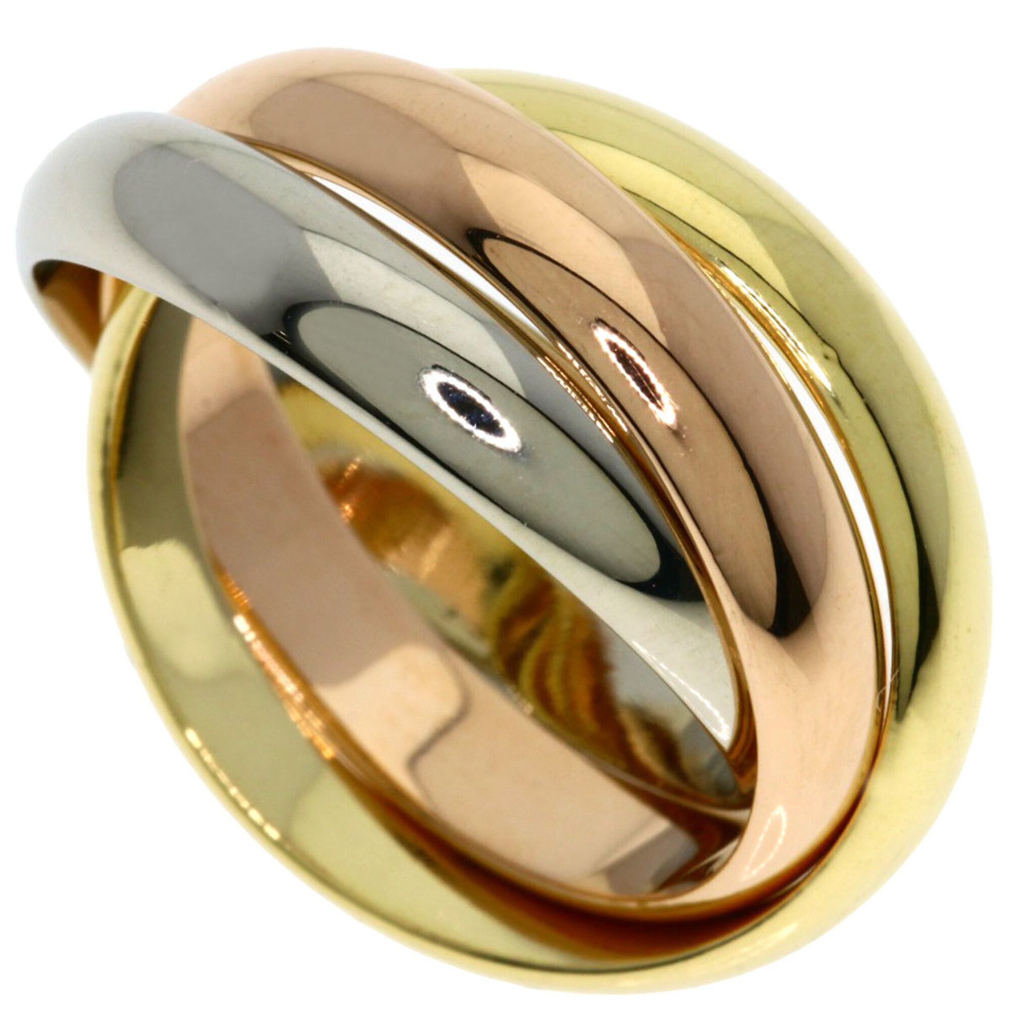 Cartier Trinity Mm 53 Ring  18k Yellow Gold18k Pink White Gold Womens Car
